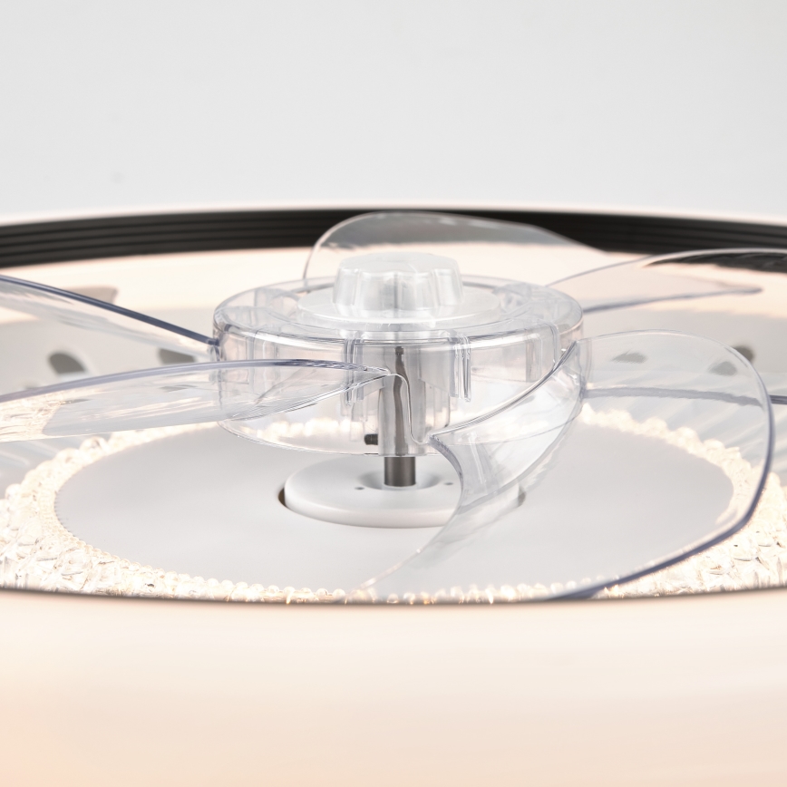 LED Stmívatelné stropní svítidlo s ventilátorem GEMMA LED/37W/230V bílá + dálkové ovládání