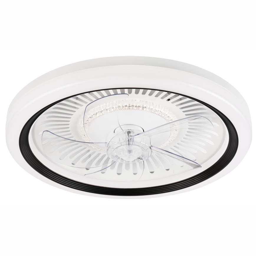 LED Stmívatelné stropní svítidlo s ventilátorem GEMMA LED/37W/230V bílá + dálkové ovládání