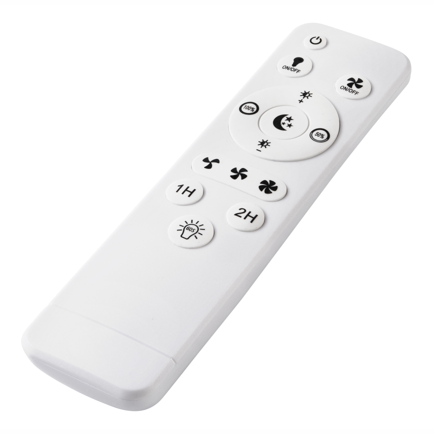 LED Stmívatelné stropní svítidlo s ventilátorem GEMMA LED/37W/230V bílá + dálkové ovládání