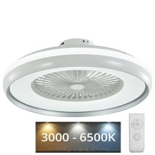 LED Stropní svítidlo s ventilátorem LED/32W/230V 3000/4000/6500K šedá+ dálkové ovládání
