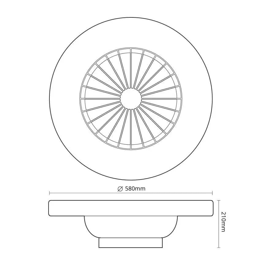 LED Stmívatelné stropní svítidlo s ventilátorem OPAL LED/72W/230V 3000-6500 + dálkové ovládání