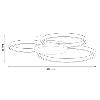 LED Stropní svítidlo SABINA LED/38W/230V kaučukovník