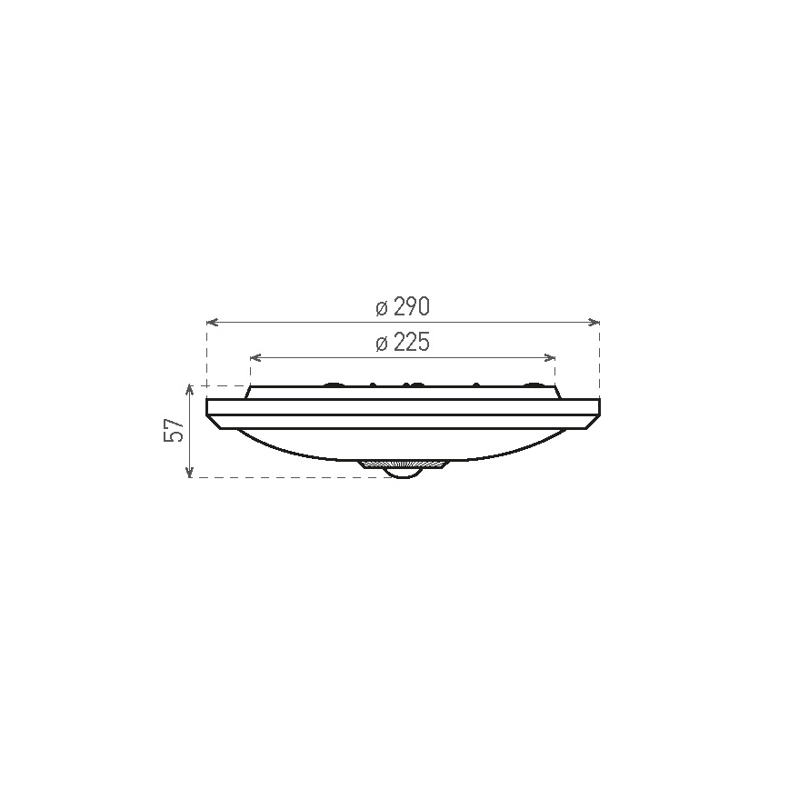LED Stropní svítidlo se senzorem a nouzovým modulem MANA LED/12W/230V 1500 mAh 4000K