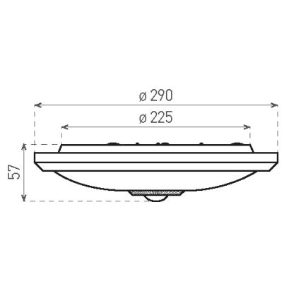 LED Stropní svítidlo se senzorem a nouzovým modulem MANA LED/16W/230V1500 mAh 4000K