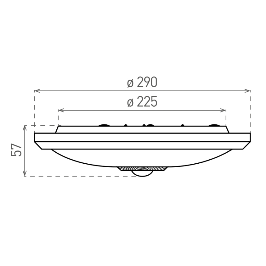 LED Stropní svítidlo se senzorem pohybu a soumraku LED/20W/230V pr. 29 cm bílá