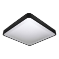 LED Stropní svítidlo se senzorem pohybu a soumraku WILTON LED/24W/230V 4000K 33x33 cm černá