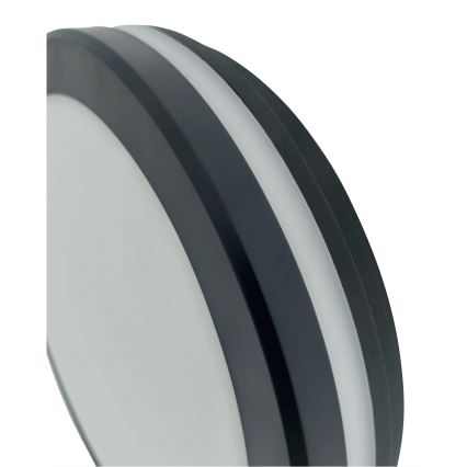 LED Stropní svítidlo se senzorem pohybu LED/20W/230V 3000/4000/6500K pr. 230 cm IP54 antracit