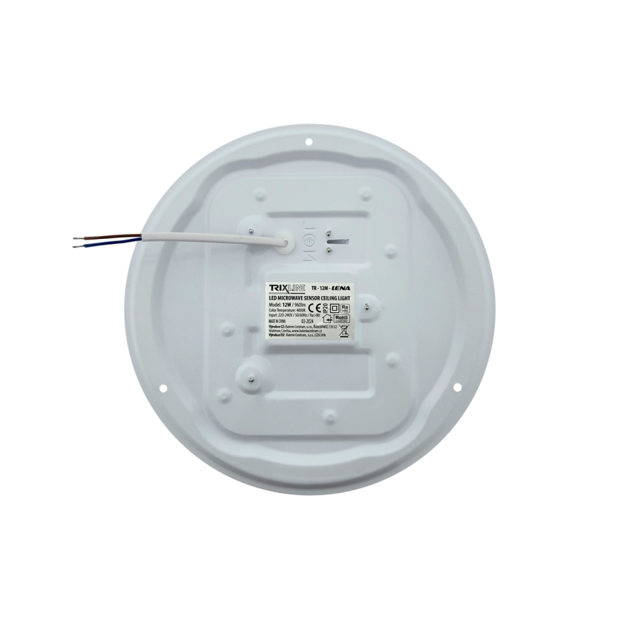LED Stropní svítidlo se senzorem pohybu LENA LED/12W/230V pr. 25,7 cm bílá