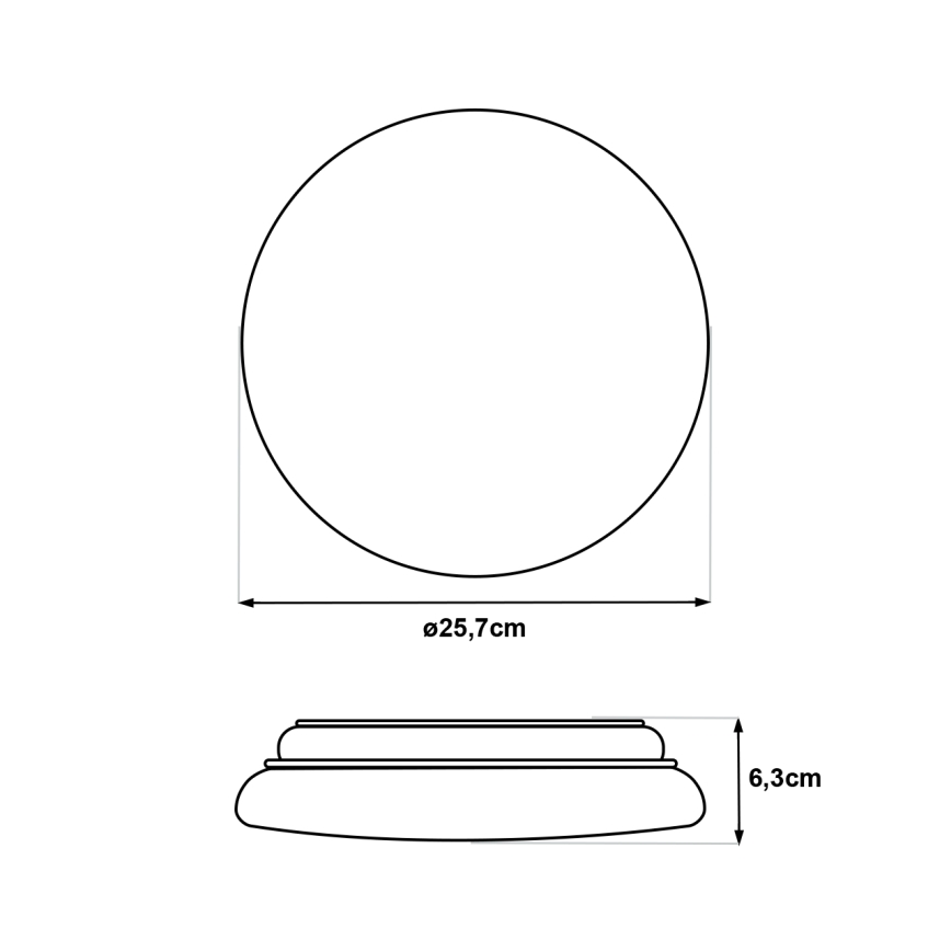 LED Stropní svítidlo se senzorem pohybu LENA LED/12W/230V pr. 25,7 cm bílá