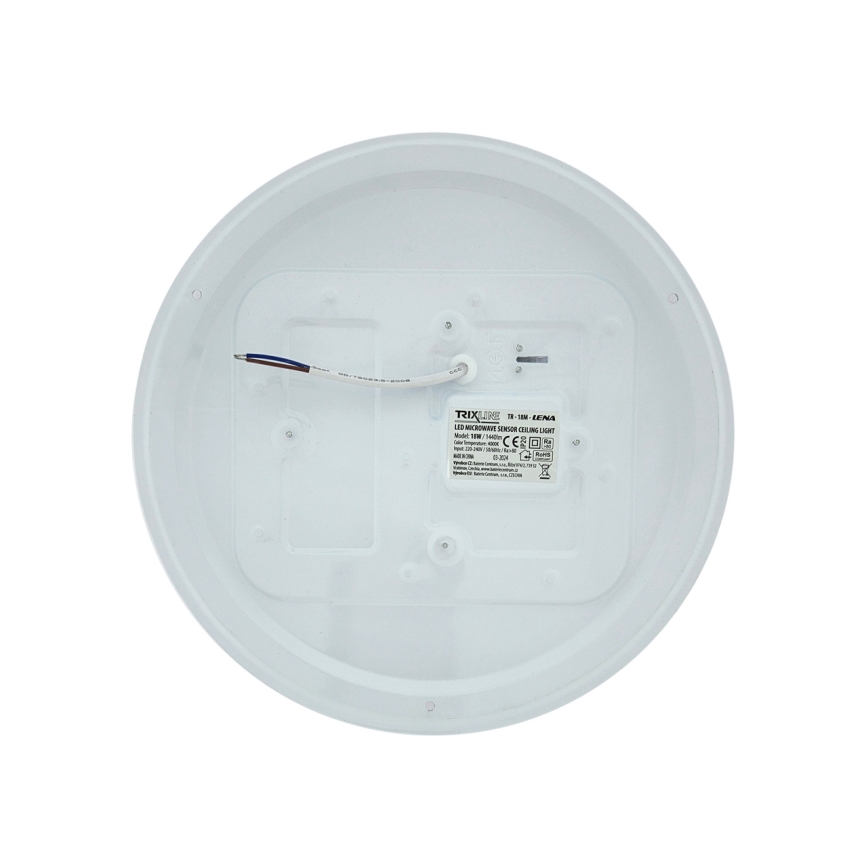 LED Stropní svítidlo se senzorem pohybu LENA LED/18W/230V pr. 32,5 cm bílá