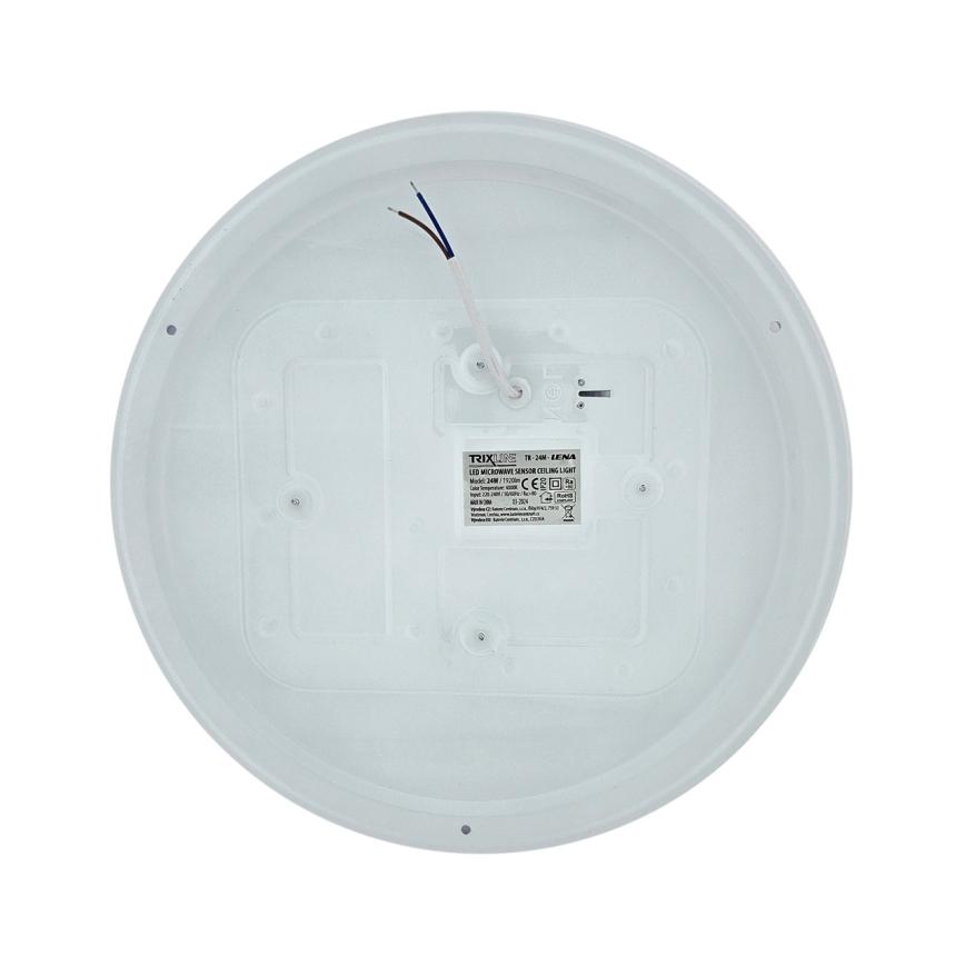 LED Stropní svítidlo se senzorem pohybu LENA LED/24W/230V pr. 37,3 cm bílá