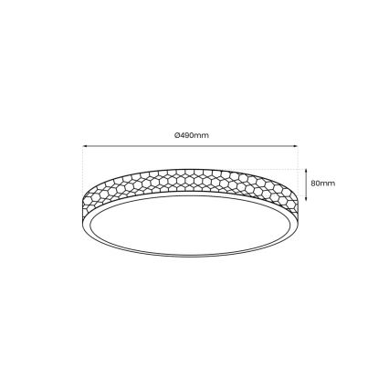 LED Stropní svítidlo SHINY LED/34W/230V čirá