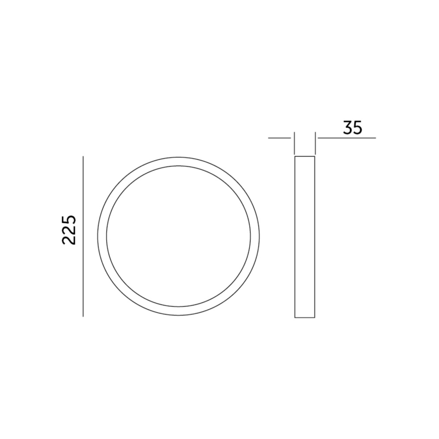 LED Stropní svítidlo SIGARO CIRCLE LED/18W/230V 4000K IP40