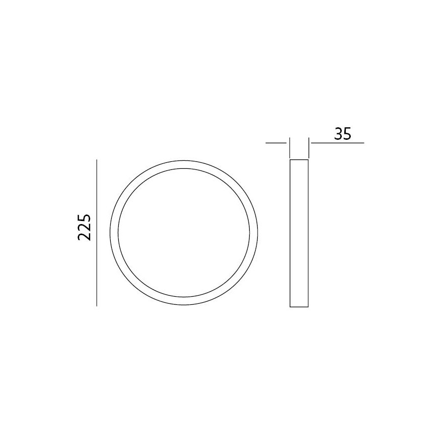 LED Stropní svítidlo SIGARO CIRCLE LED/24W/230V 4000K IP40