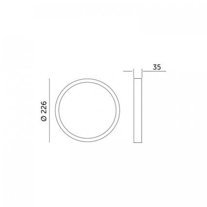 LED Stropní svítidlo SIGARO LED/18W/230V 3000/4000/6500K pr. 22 cm bílá