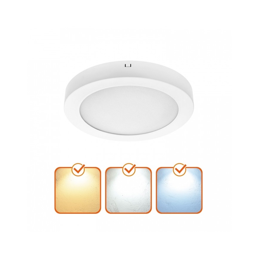 LED Stropní svítidlo SIGARO LED/24W/230V 3000/4000/6500K pr. 22 cm bílá