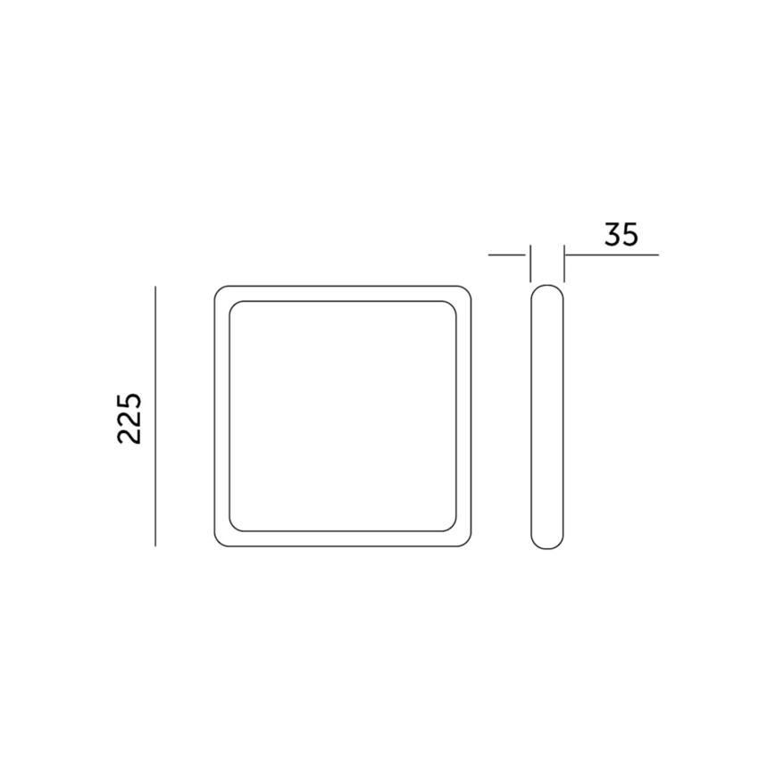 LED Stropní svítidlo SIGARO SQUARE LED/18W/230V 4000K IP40