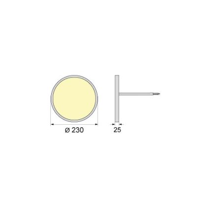LED Stropní svítidlo SIMEN LED/18W/230V 4000K IP40 pr. 23 cm bílá UGR19