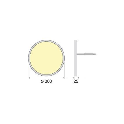 LED Stropní svítidlo SIMEN LED/24W/230V 4000K IP40 pr. 30 cm bílá UGR19