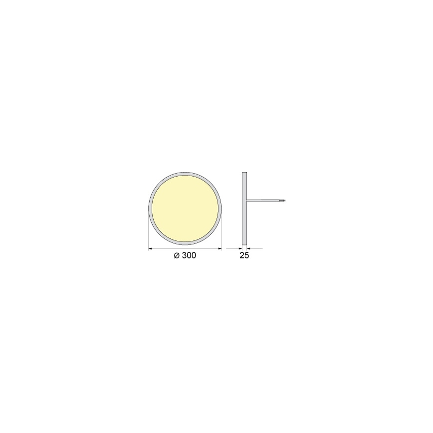 LED Stropní svítidlo SIMEN LED/24W/230V 4000K IP40 pr. 30 cm bílá UGR19