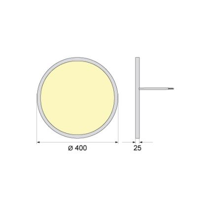 LED Stropní svítidlo SIMEN LED/32W/230V 4000K IP40 pr. 40 cm bílá UGR19