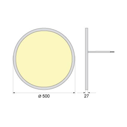 LED Stropní svítidlo SIMEN LED/40W/230V 4000K IP40 pr. 50 cm bílá UGR19