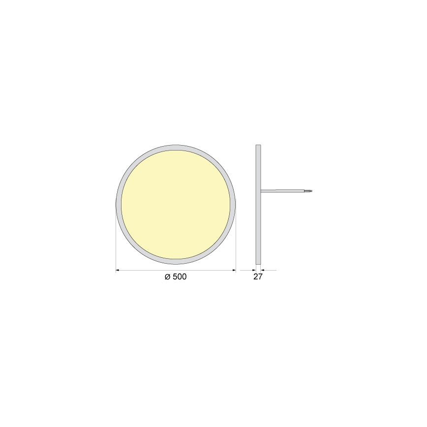 LED Stropní svítidlo SIMEN LED/40W/230V 4000K IP40 pr. 50 cm bílá UGR19