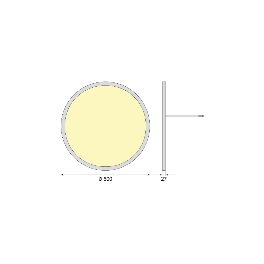 LED Stropní svítidlo SIMEN LED/50W/230V 4000K IP40 pr. 60 cm bílá UGR19