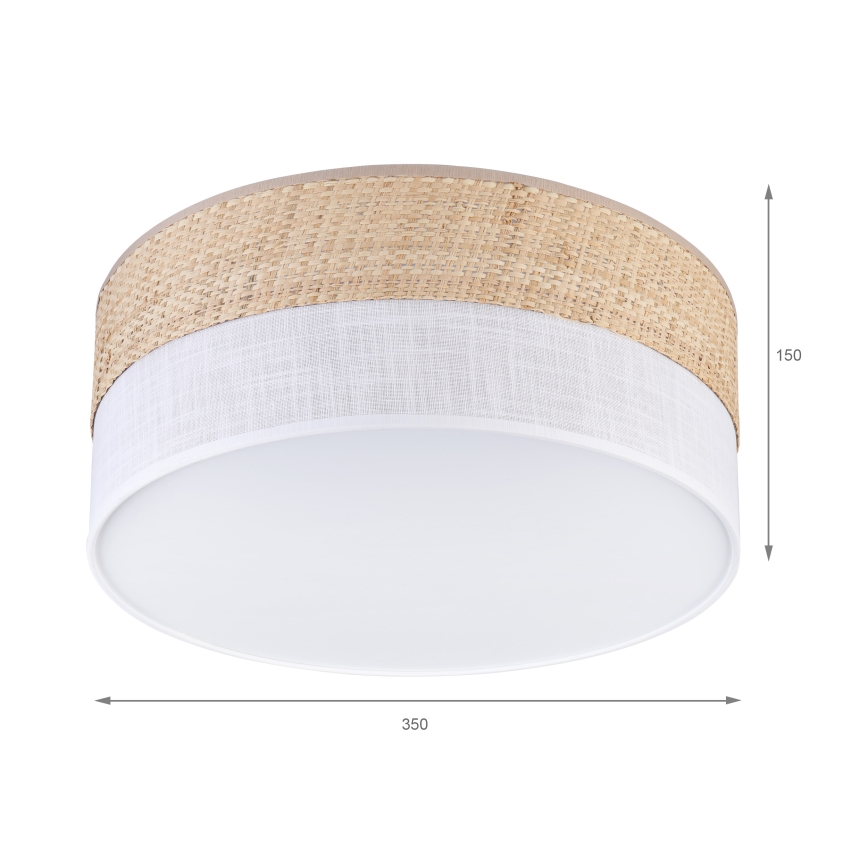 LED Stropní svítidlo SIRJA BOHO LED/20W/230V 4000K pr. 35 cm béžová/bílá