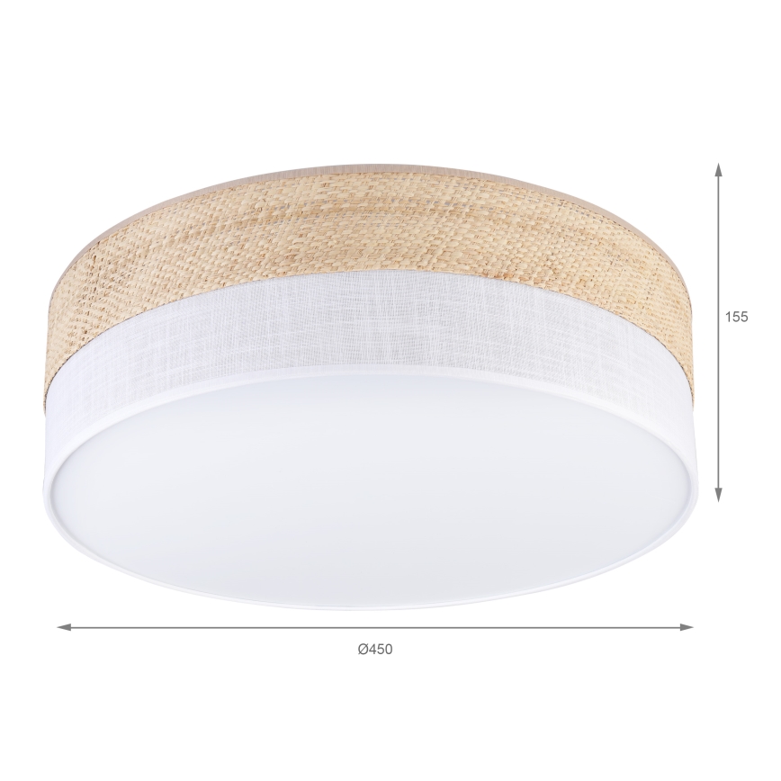LED Stropní svítidlo SIRJA BOHO LED/36W/230V 4000K pr. 45 cm béžová/bílá