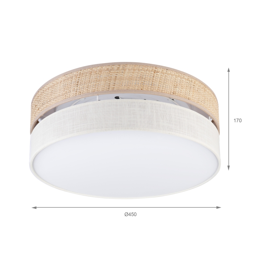 LED Stropní svítidlo SIRJA BOHO LED/36W/230V 4000K pr. 45 cm béžová/krémová