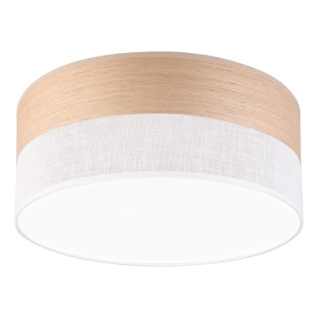 LED Stropní svítidlo SIRJA WOOD LED/20W/230V pr. 35 cm bílá/dub