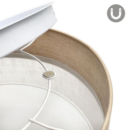 LED Stropní svítidlo SIRJA WOOD LED/20W/230V pr. 35 cm bílá/dub