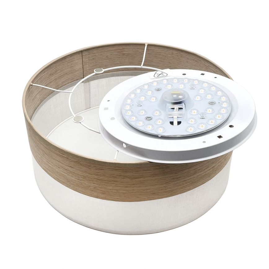 LED Stropní svítidlo SIRJA WOOD LED/20W/230V pr. 35 cm bílá/dub