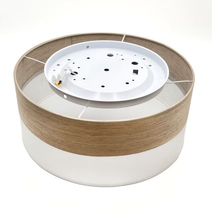 LED Stropní svítidlo SIRJA WOOD LED/20W/230V pr. 35 cm bílá/dub