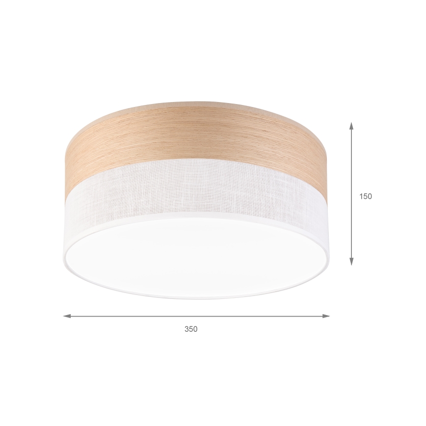 LED Stropní svítidlo SIRJA WOOD LED/20W/230V pr. 35 cm bílá/dub