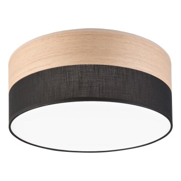 LED Stropní svítidlo SIRJA WOOD LED/20W/230V pr. 35 cm černá/dub