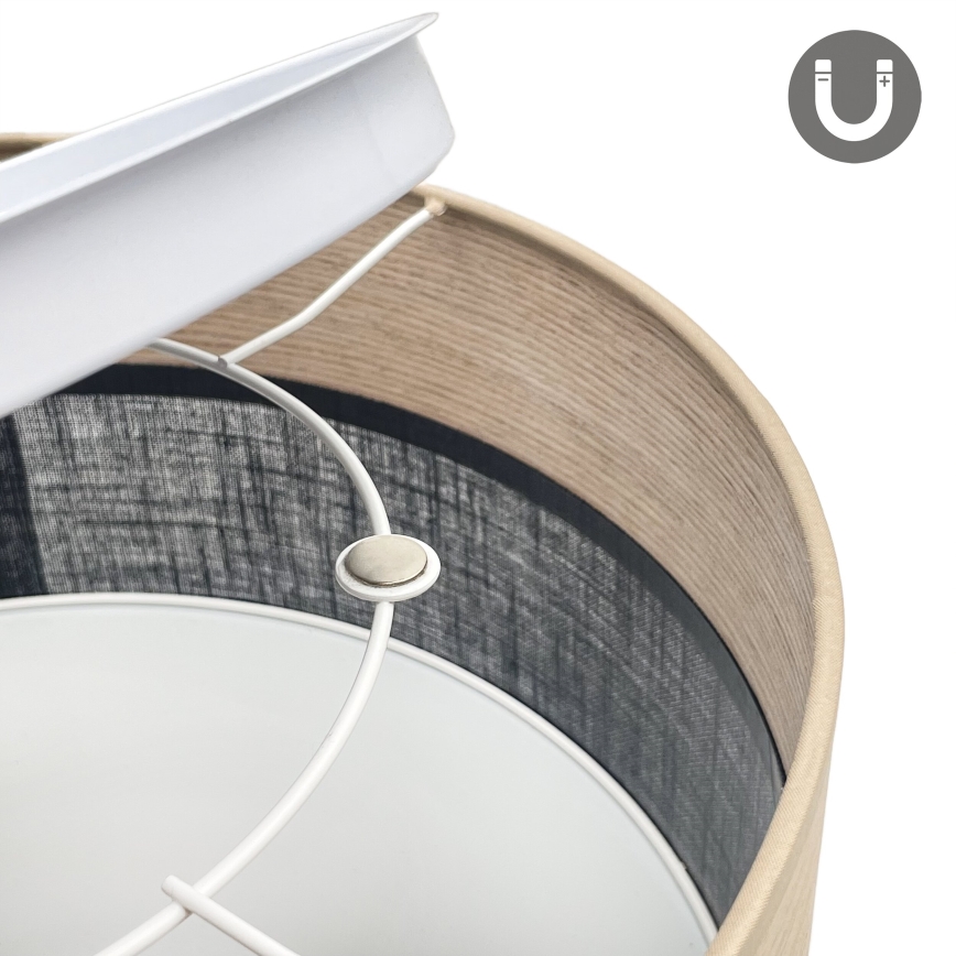 LED Stropní svítidlo SIRJA WOOD LED/20W/230V pr. 35 cm černá/dub