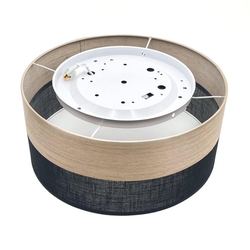 LED Stropní svítidlo SIRJA WOOD LED/20W/230V pr. 35 cm černá/dub