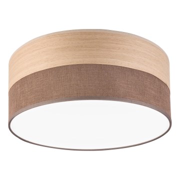 LED Stropní svítidlo SIRJA WOOD LED/20W/230V pr. 35 cm hnědá/dub