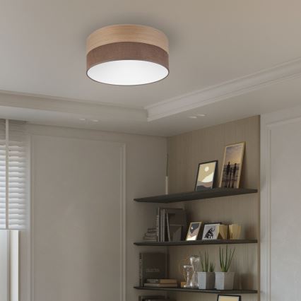 LED Stropní svítidlo SIRJA WOOD LED/20W/230V pr. 35 cm hnědá/dub