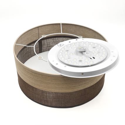 LED Stropní svítidlo SIRJA WOOD LED/20W/230V pr. 35 cm hnědá/dub