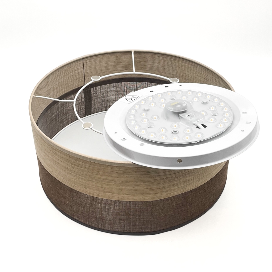 LED Stropní svítidlo SIRJA WOOD LED/20W/230V pr. 35 cm hnědá/dub