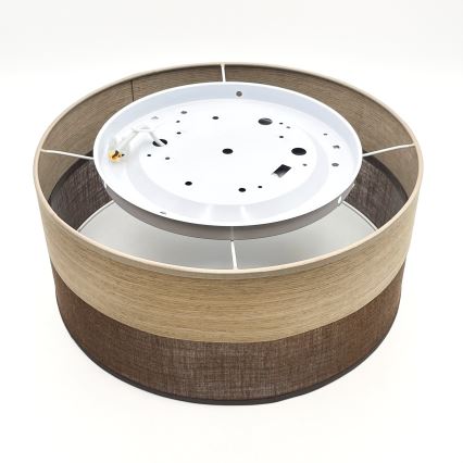 LED Stropní svítidlo SIRJA WOOD LED/20W/230V pr. 35 cm hnědá/dub