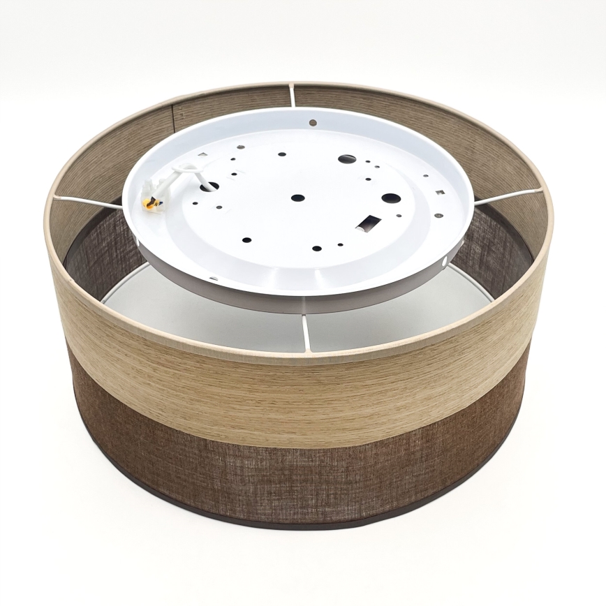 LED Stropní svítidlo SIRJA WOOD LED/20W/230V pr. 35 cm hnědá/dub