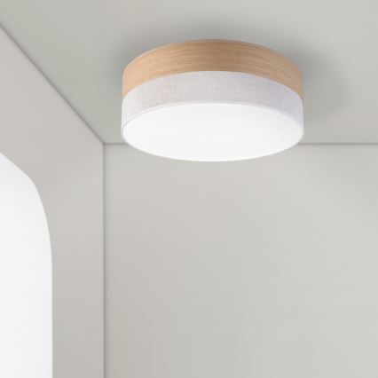 LED Stropní svítidlo SIRJA WOOD LED/36W/230V pr. 45 cm bílá/dub