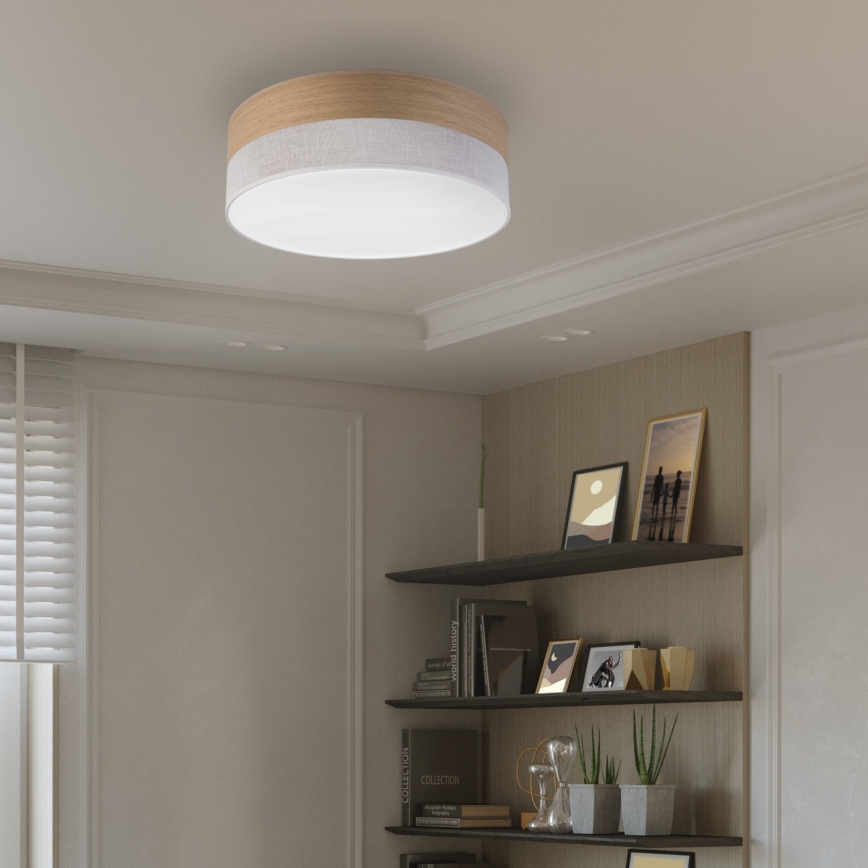 LED Stropní svítidlo SIRJA WOOD LED/36W/230V pr. 45 cm bílá/dub