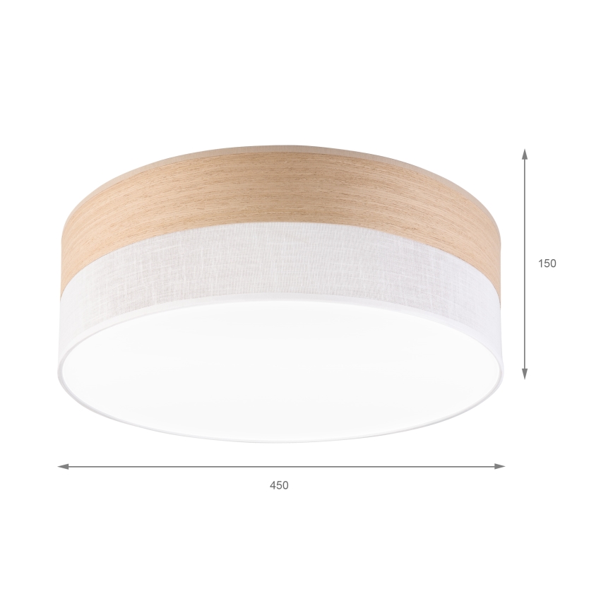 LED Stropní svítidlo SIRJA WOOD LED/36W/230V pr. 45 cm bílá/dub