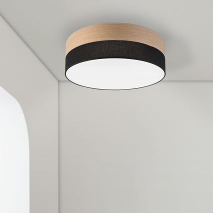LED Stropní svítidlo SIRJA WOOD LED/36W/230V pr. 45 cm černá/dub