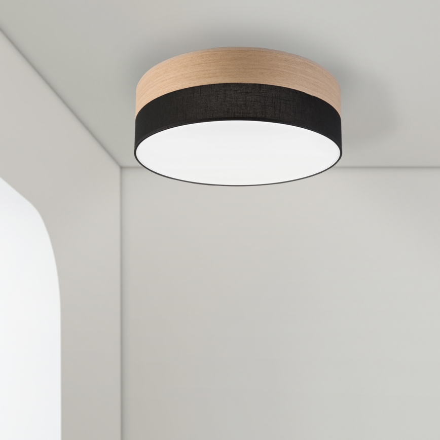 LED Stropní svítidlo SIRJA WOOD LED/36W/230V pr. 45 cm černá/dub